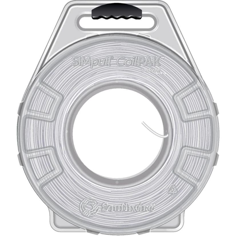 THHN Cable - Stranded, White w/Blue, 10 AWG, 1250ft SIMpull™ CoilPAK™